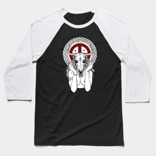 Viking shaman girl with horse skull Baseball T-Shirt